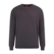 ML Logo Sweatshirt - Zwart Guess , Black , Heren