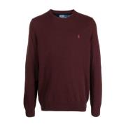 Gebreide Mouw Pullover Polo Ralph Lauren , Red , Heren