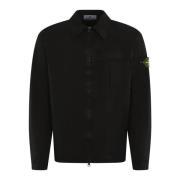 Casual Overshirt voor Heren Stone Island , Black , Heren