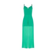 Georgette Rok Jumpsuit met Treineffect Rinascimento , Green , Dames