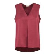 Bordeaux Mouwloze Topkleding Aw24 Blanca Vita , Red , Dames