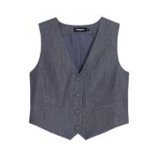 Elegante Herfst/Winter Vest Collectie Desigual , Gray , Dames