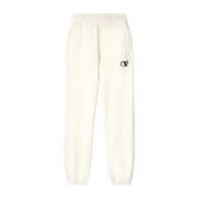 Casual beige katoenen sweatpants met OW-logo Off White , Beige , Dames