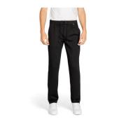 Zwarte Polyester Viscose Blend Broek Calvin Klein , Black , Heren