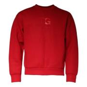 Maroon DG Logo Katoenen Sweatshirt Dolce & Gabbana , Red , Heren