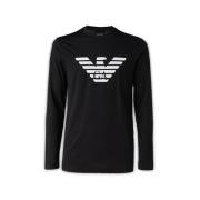 Casual Katoenen T-Shirt voor Mannen Emporio Armani , Black , Heren