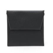 Pre-owned Leather wallets Hermès Vintage , Black , Dames