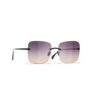 Bruin & Violet Zonnebril - C486/S1 Chanel , Black , Unisex