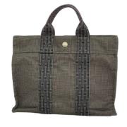 Pre-owned Canvas totes Hermès Vintage , Gray , Dames