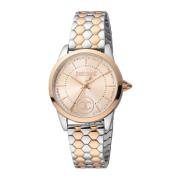 Elegante Quartz Analoge Horloge met Rhinestone Just Cavalli , Multicol...