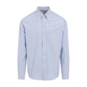 Riga Celeste Wijde Shirt Valentino , Blue , Heren