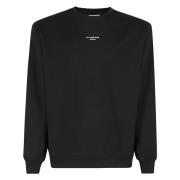 Klassieke Slogan Sweater Drole de Monsieur , Black , Heren