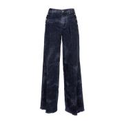 Stijlvolle Wijde Broek Don The Fuller , Blue , Dames