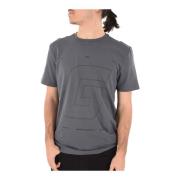 Katoen Logo Print T-shirt Guess , Gray , Heren