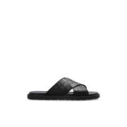 Leren slides Brise Salvatore Ferragamo , Black , Heren