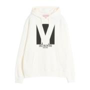 Witte Hoodie Stijlvolle Voorkant Print Valentino Garavani , White , He...