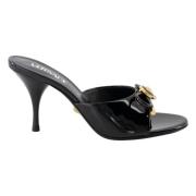 Bow Heel Mules in lakleer Versace , Black , Dames