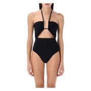 Zwarte Prong Bather Badkleding Rick Owens , Black , Dames