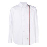 Wit Gestreept Katoenen Oxford Overhemd Thom Browne , White , Heren