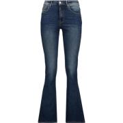 Donkerblauwe High Waist Bootcut Jeans Raizzed , Blue , Dames