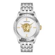 Metallic Zilveren Horloge Versace , Gray , Unisex