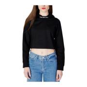 Zwarte viscose T-shirt met lange mouwen Calvin Klein Jeans , Black , D...