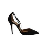 Pre-owned Suede heels Aquazzura Pre-owned , Black , Dames