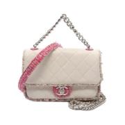 Pre-owned Leather chanel-bags Chanel Vintage , Beige , Dames