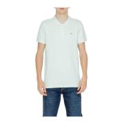 Groene Katoenen Poloshirt Tommy Jeans , Green , Heren