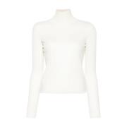 Luxe Kasjmier Gebreide Kleding voor Vrouwen Max Mara , White , Dames