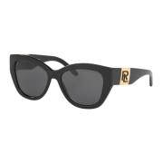 Zwarte Acetaat Zonnebril Ralph Lauren , Black , Dames