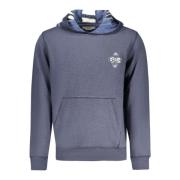 Blauwe hoodie met details Guess , Blue , Heren