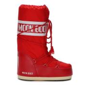 Snowboots met ronde neus en aantrekkoord Moon Boot , Red , Dames