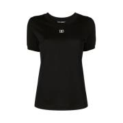 Casual Katoenen T-Shirt in Zwart Dolce & Gabbana , Black , Dames