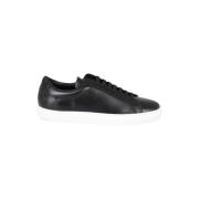 Nappa Leren Sneakers Zespà , Black , Heren