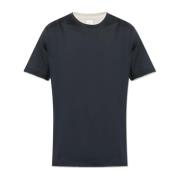 Katoenen T-shirt Eleventy , Black , Heren