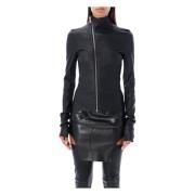 Zwarte leren jas Dameskleding Buitenkleding Rick Owens , Black , Dames