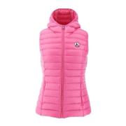 Mouwloos gewatteerd vest met capuchon - Net over de top Jott , Pink , ...