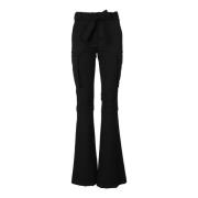 Multipocket Flare Broek Andrea Adamo , Black , Dames