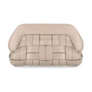 Vegan Amandel Geweven Clutch Tas THEMOIRè , Beige , Dames