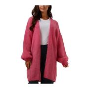 Roze Midi Cardigan voor vrouwen American Dreams , Pink , Dames