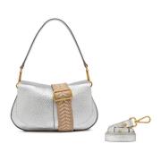 Helena Ronde Leren Tas Gianni Chiarini , Gray , Dames