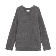 Houtskool V-Hals Alpaca Sweater Loulou Studio , Gray , Dames