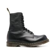 Zwarte leren veterschoenen Dr. Martens , Black , Heren