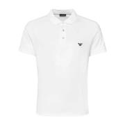 Katoenen Polo Shirt Heren Collectie Emporio Armani , White , Heren