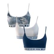 Tripack denim bandeau bh's John Richmond , Multicolor , Dames