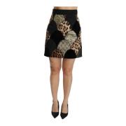 Leopardprint High-Waisted Rok Dolce & Gabbana , Multicolor , Dames