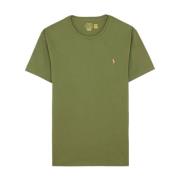 Groene Katoenen Crew Neck T-shirt Polo Ralph Lauren , Green , Heren