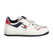 Witte Polyester Sneakers met Gewatteerde Zool Tommy Hilfiger , White ,...