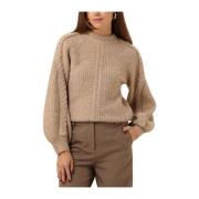 Bruine Gebreide Pullover voor Vrouwen Object , Brown , Dames